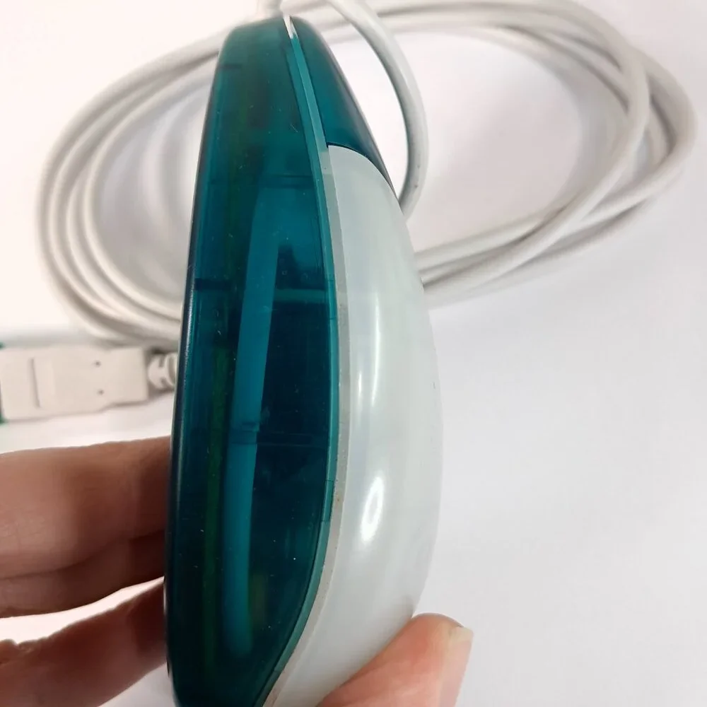 Vintage Kensington Mouse in a Box MAC USB‎ Green translucent clear #64470 wired